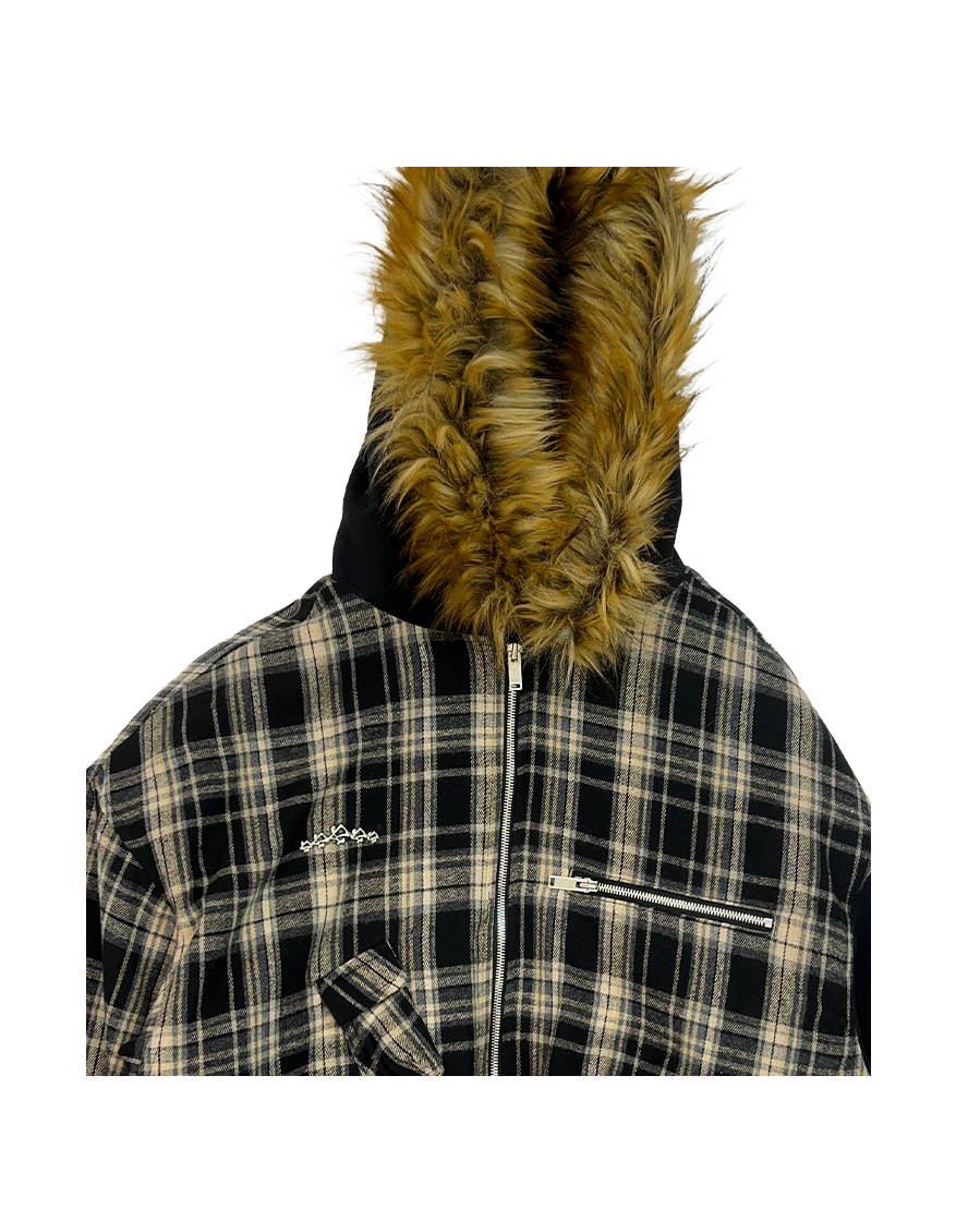 VIRGINIA FUR JACKET - BLACK
