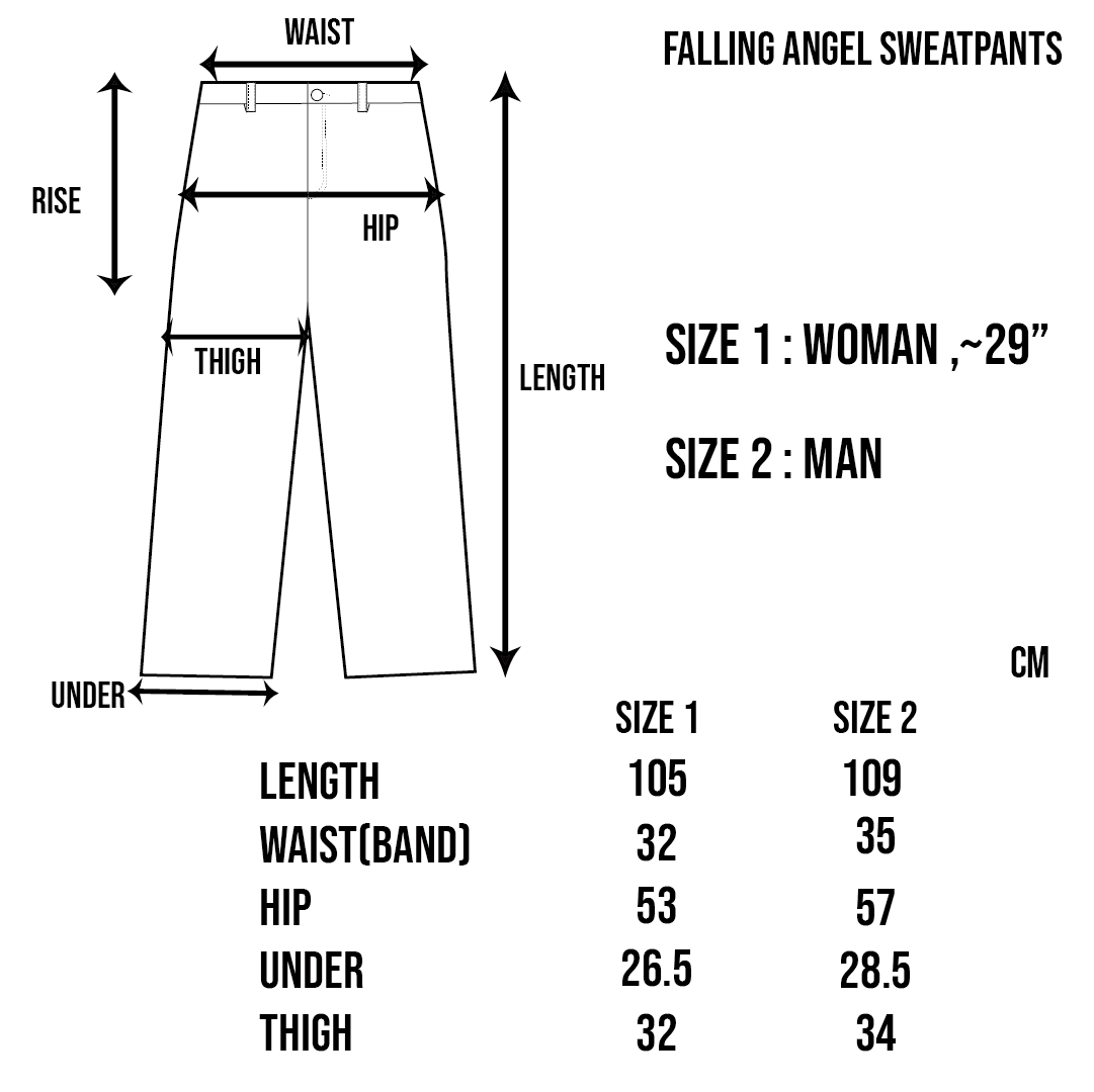 FALLING ANGEL SWEATPANTS - CHARCOAL