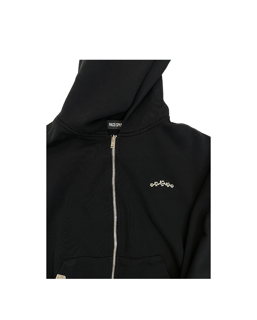 ALLDAY ZIP UP HOODIE - BLACK