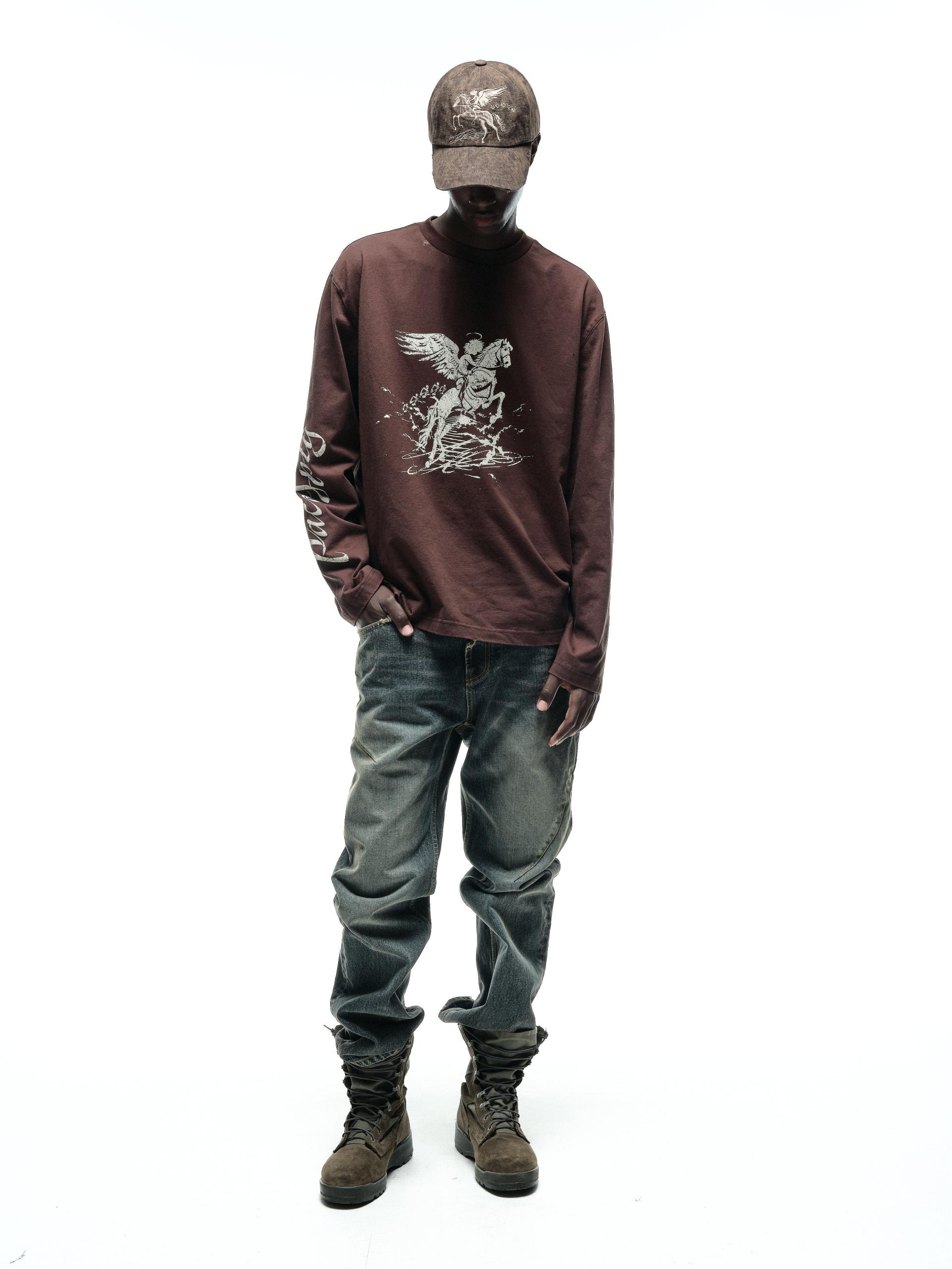 FALLING ANGEL VINTAGE LONG SLEEVE - VINTAGE BROWN