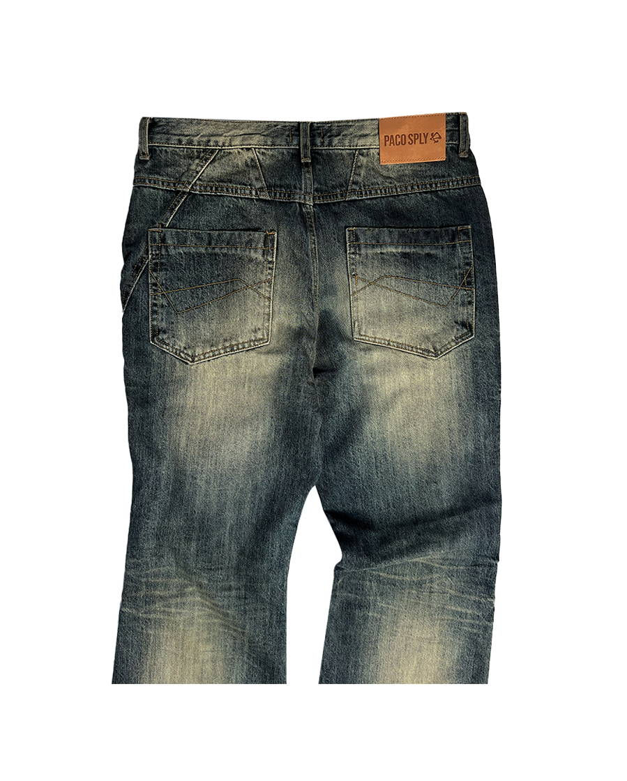 CRUSHED BOOTS JEANS - RUSTY BLUE