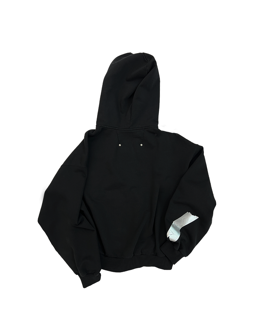 ALLDAY ZIP UP HOODIE - BLACK