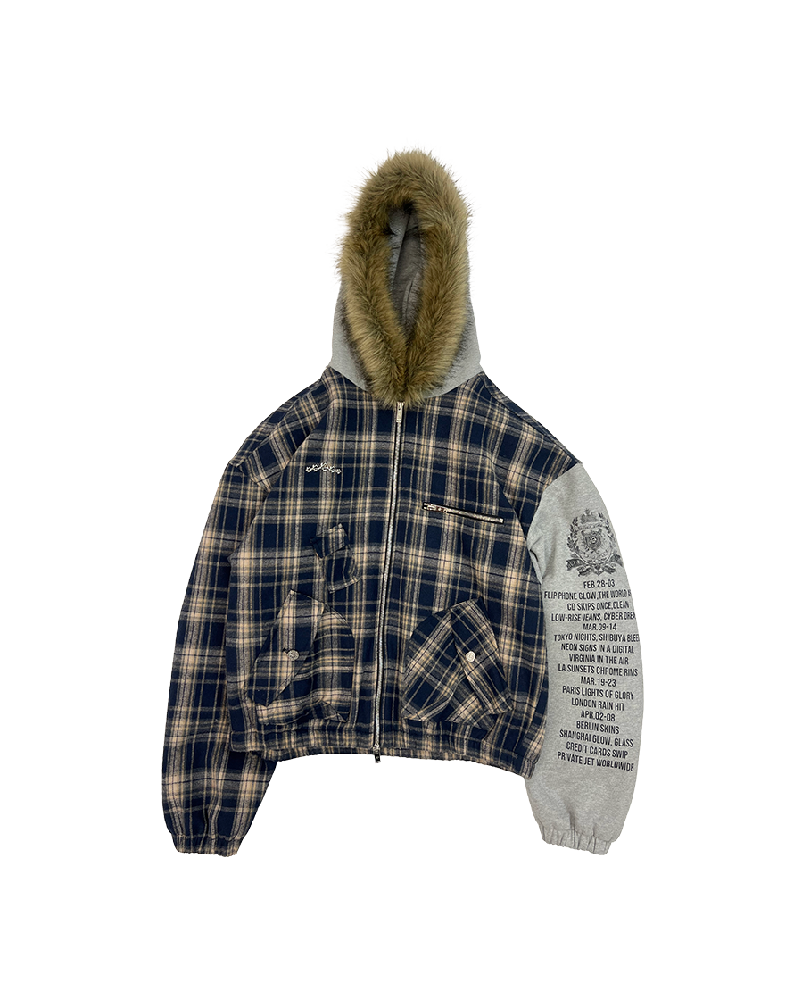 VIRGINIA FUR JACKET - NAVY