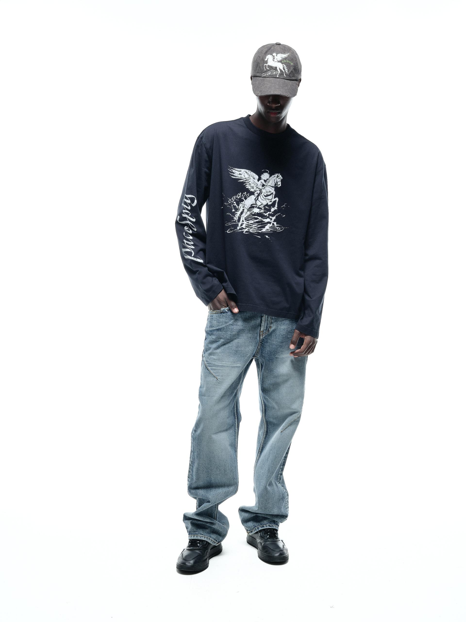 FALLING ANGEL VINTAGE LONG SLEEVE - VINTAGE NAVY
