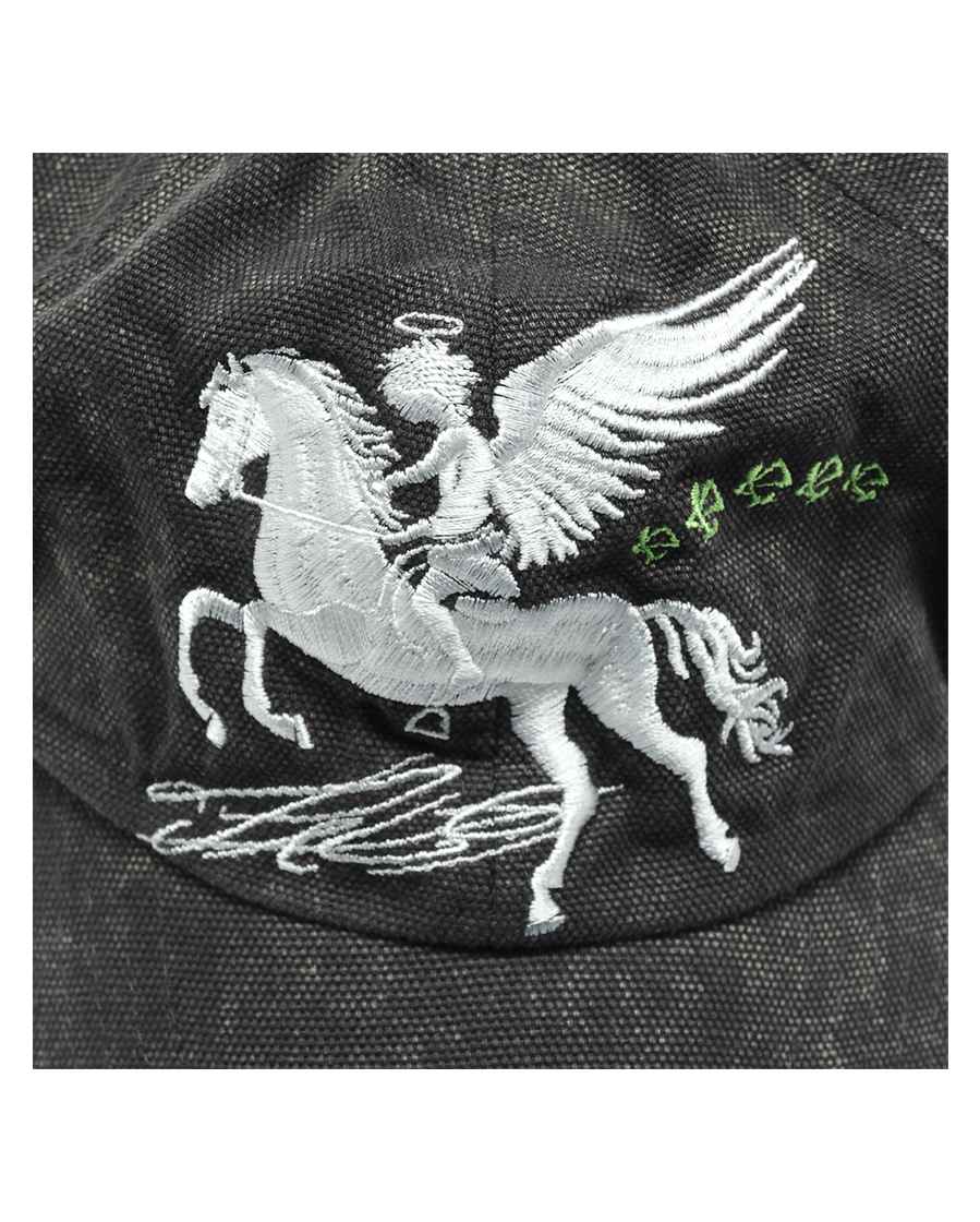 VINTAGE FALLING ANGEL CAP - UNIQUE BLACK