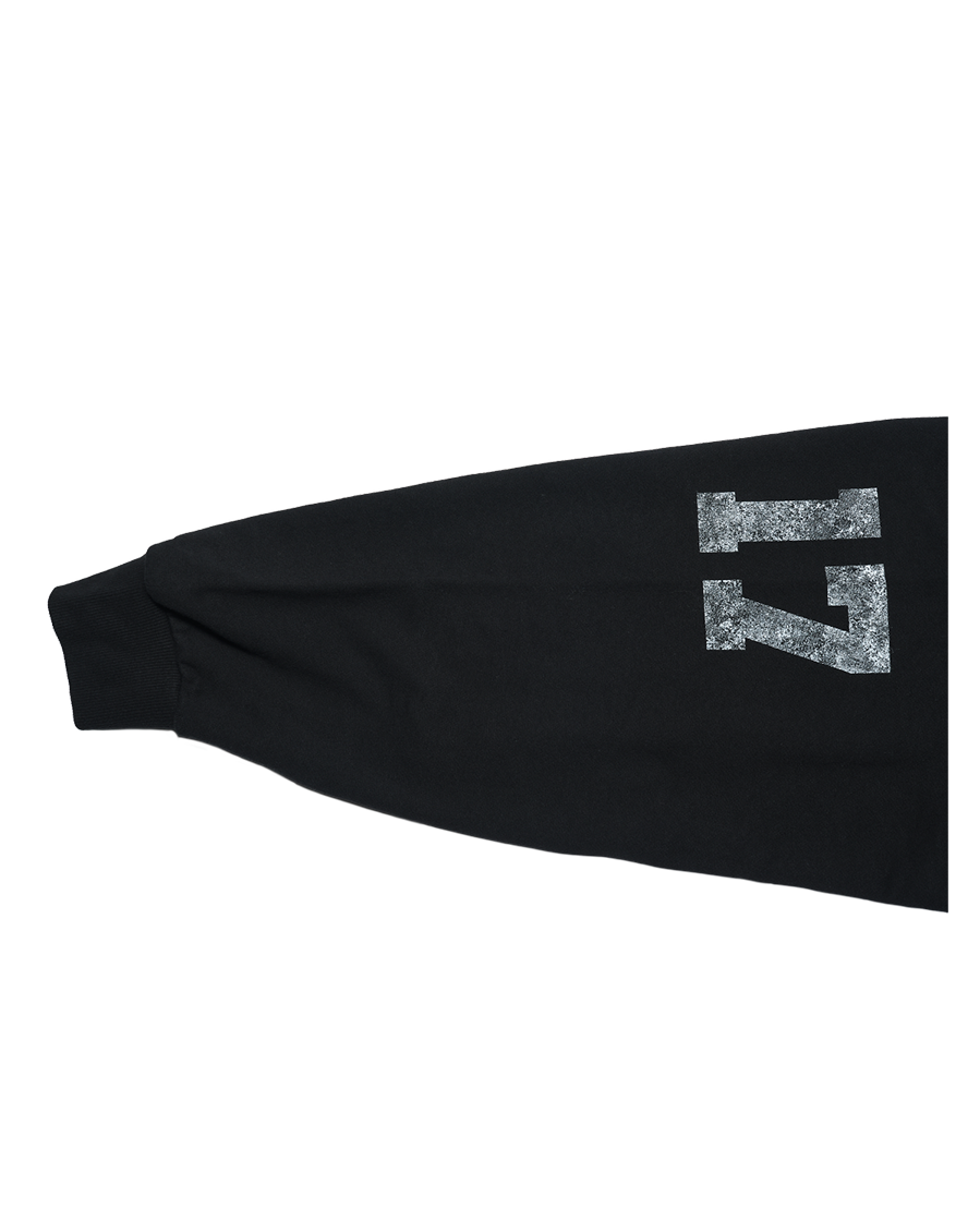 FALLING ANGEL ZIP UP HOODIE - BLACK