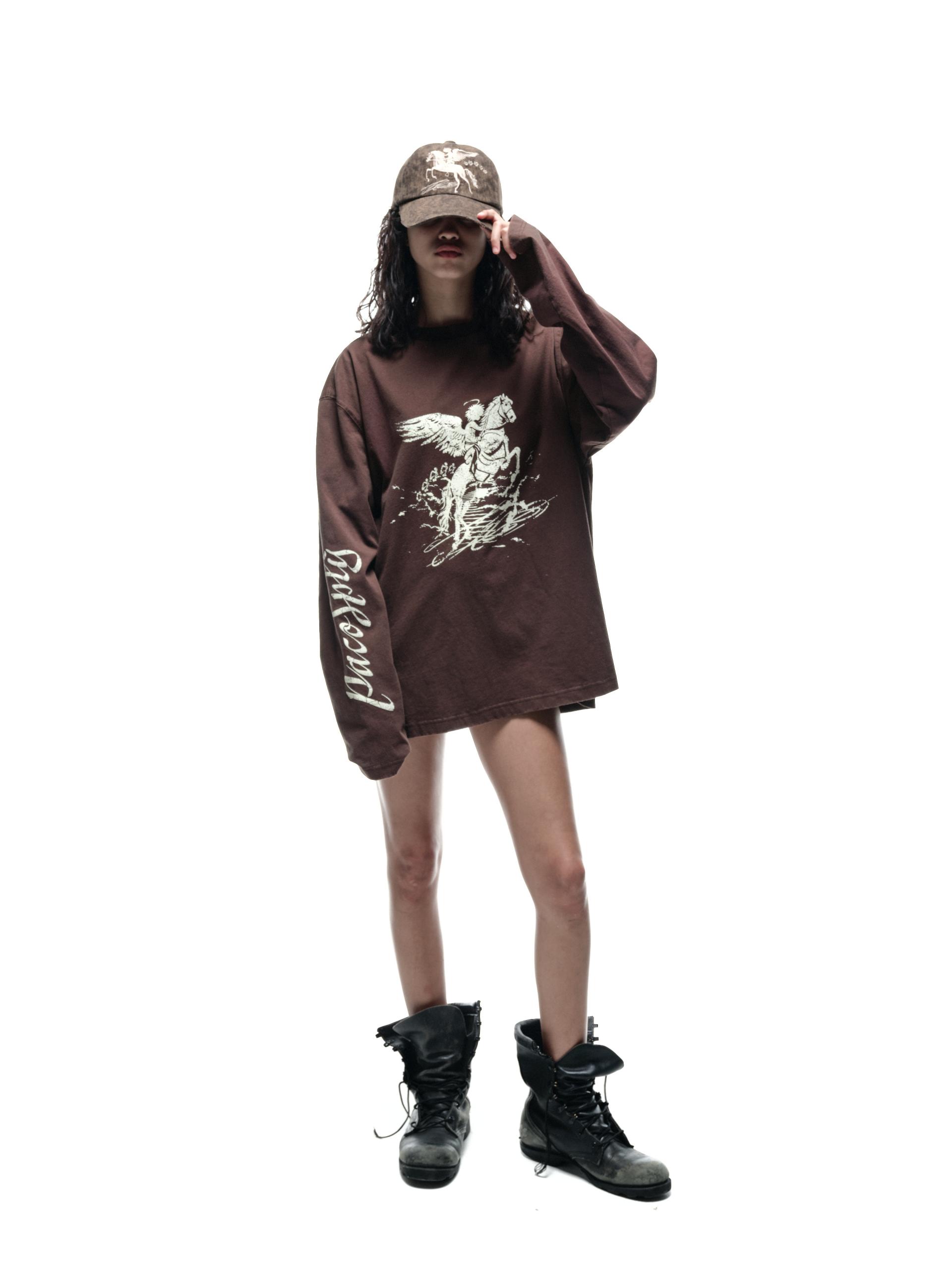 FALLING ANGEL VINTAGE LONG SLEEVE - VINTAGE BROWN