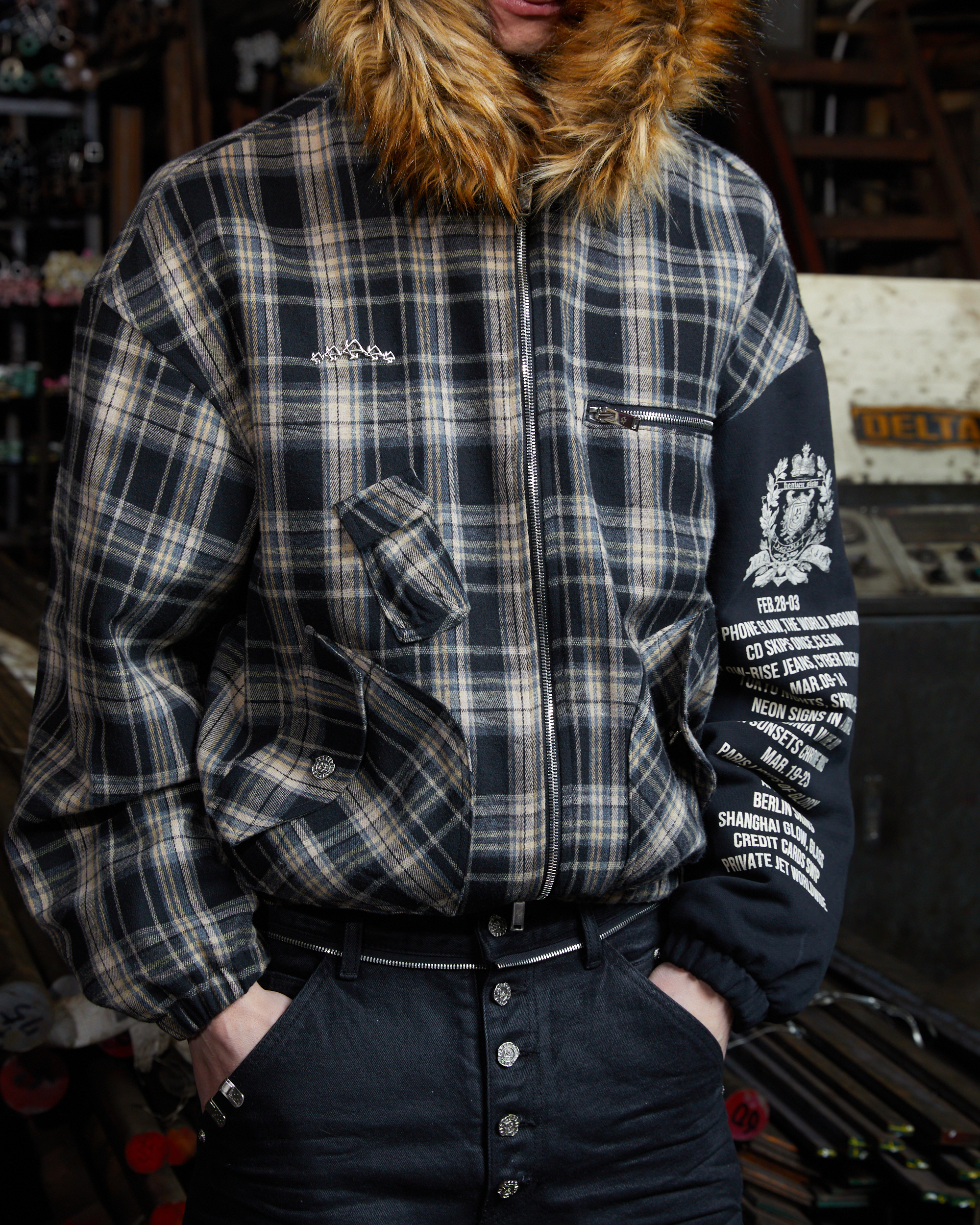 VIRGINIA FUR JACKET - BLACK