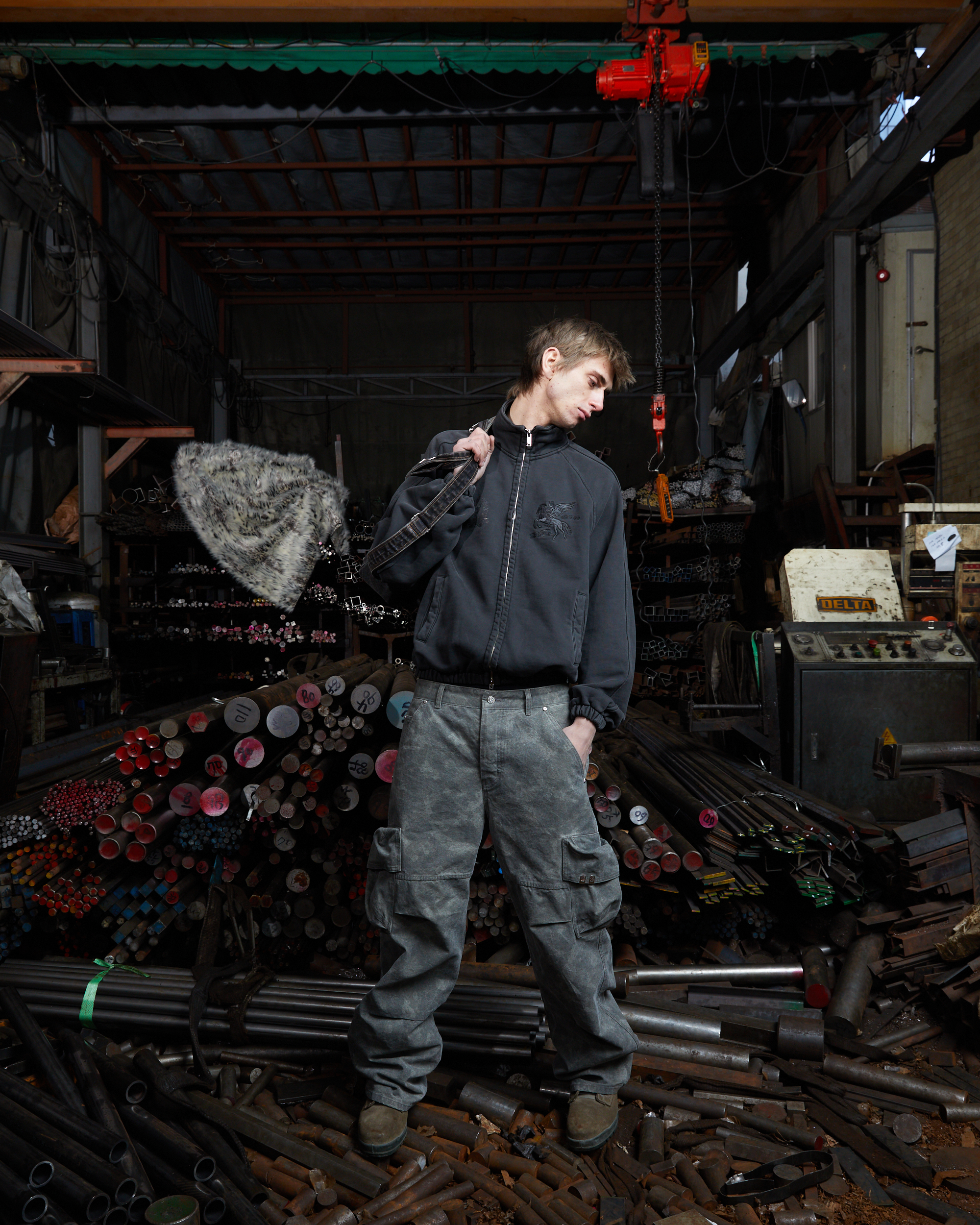 FALLING ANGEL VINTAGE TRACK JACKET - CHARCOAL