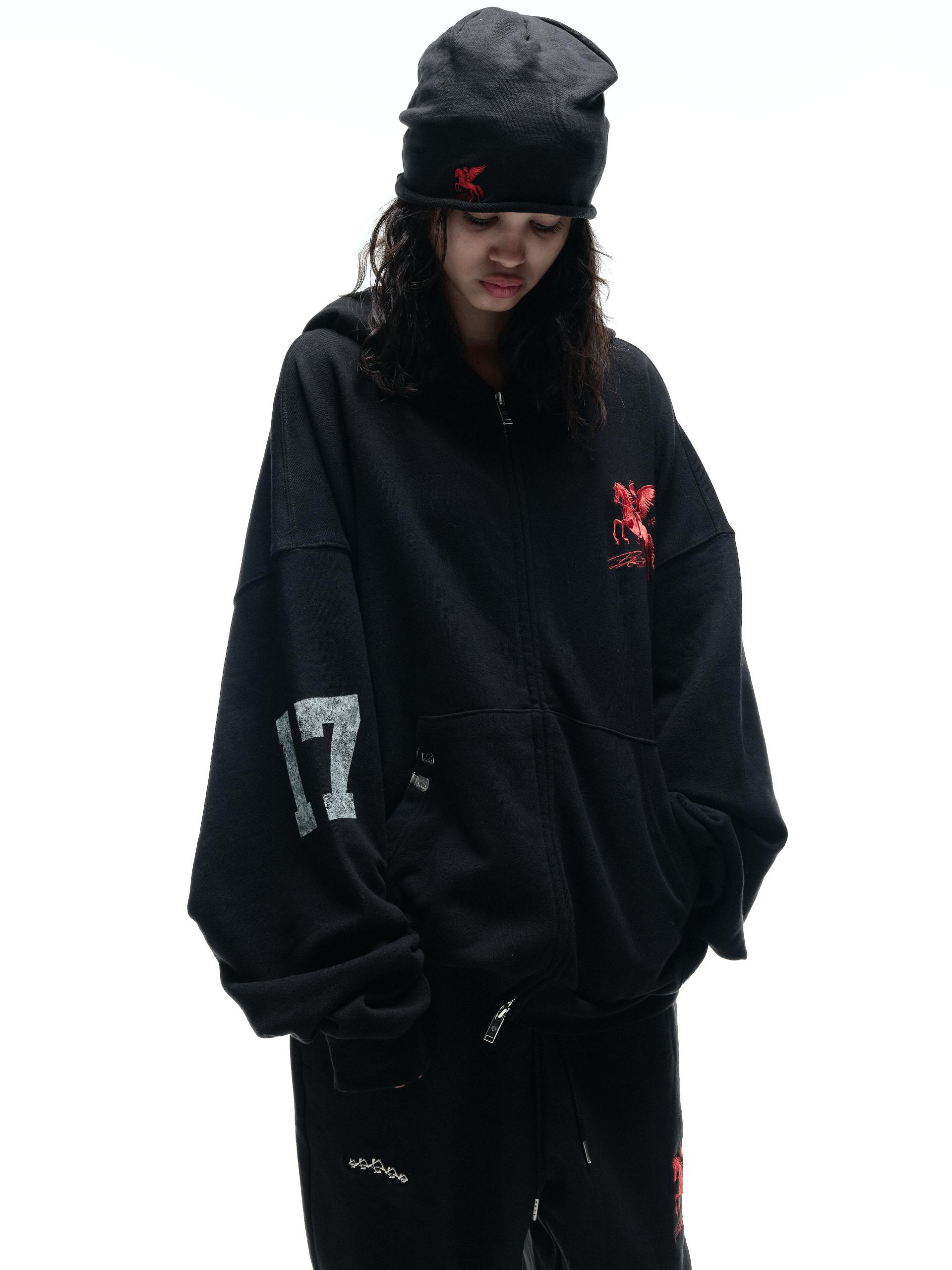 FALLING ANGEL BEANIE - BLACK