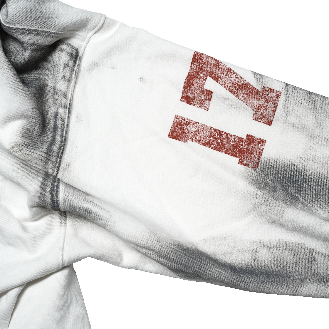 DIRTY FALLING ANGEL ZIP-UP HOODIE - DIRTY WHITE