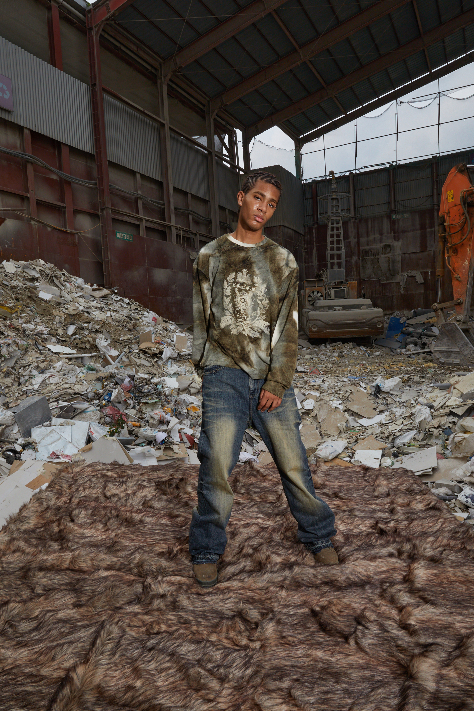 CRUSHED BOOTS JEANS - RUSTY BLUE