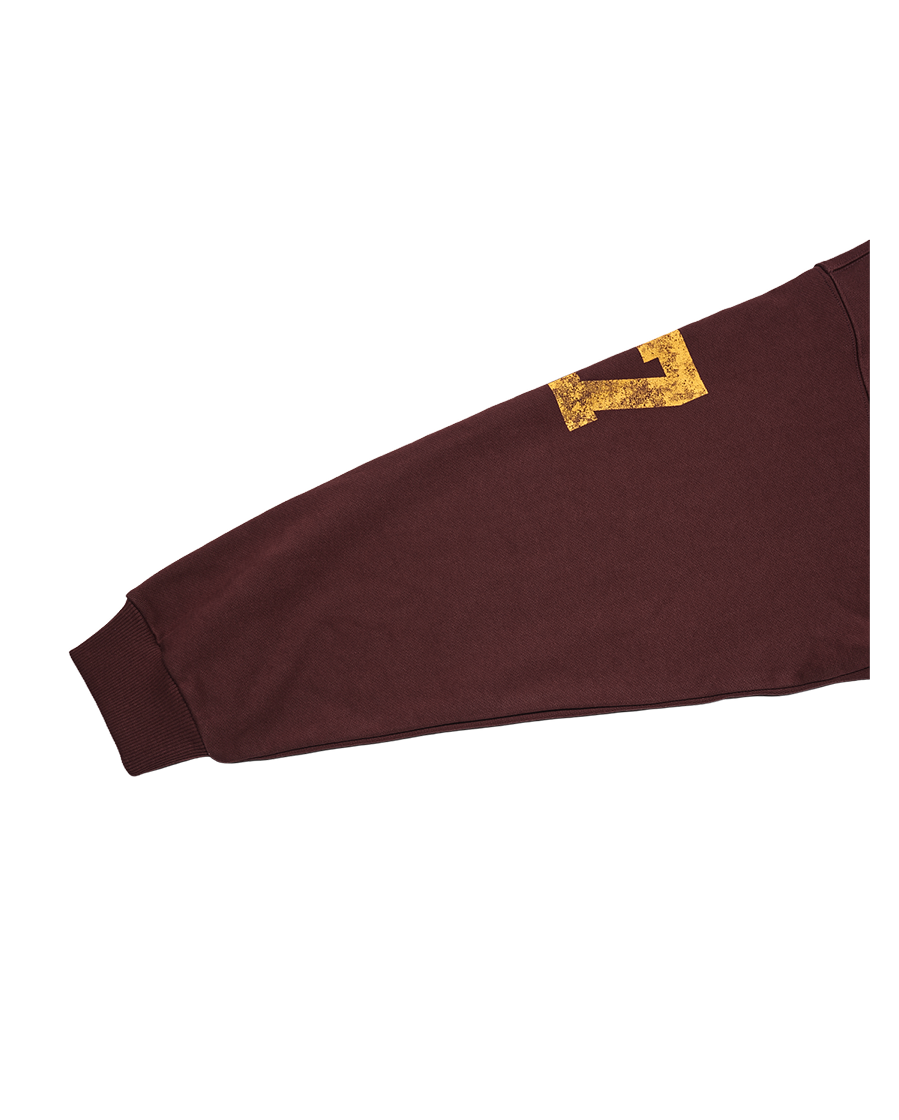 FALLING ANGEL ZIP UP HOODIE - BURGUNDY