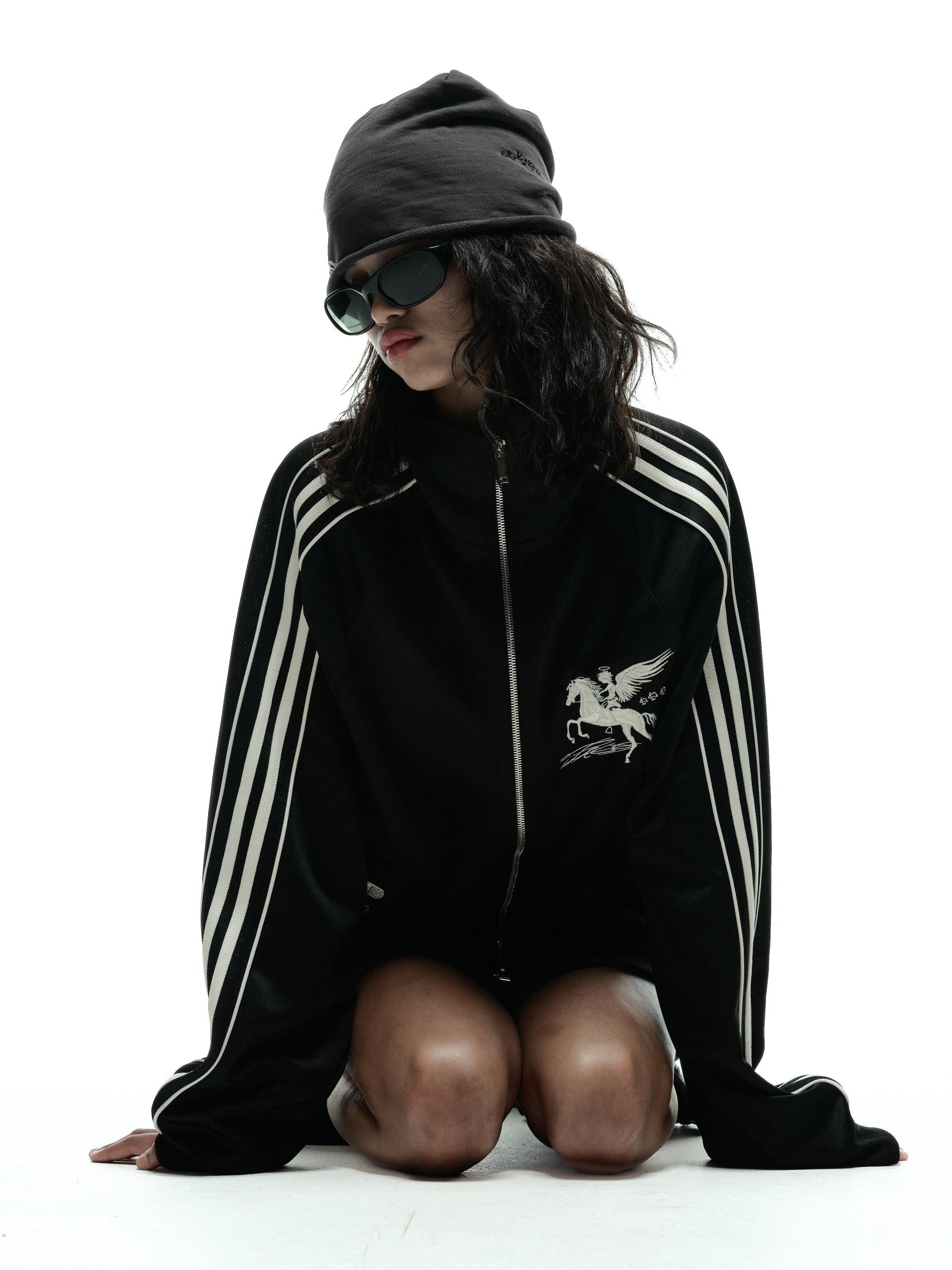 FALLING ANGEL SPORTS JACKET - BLACK