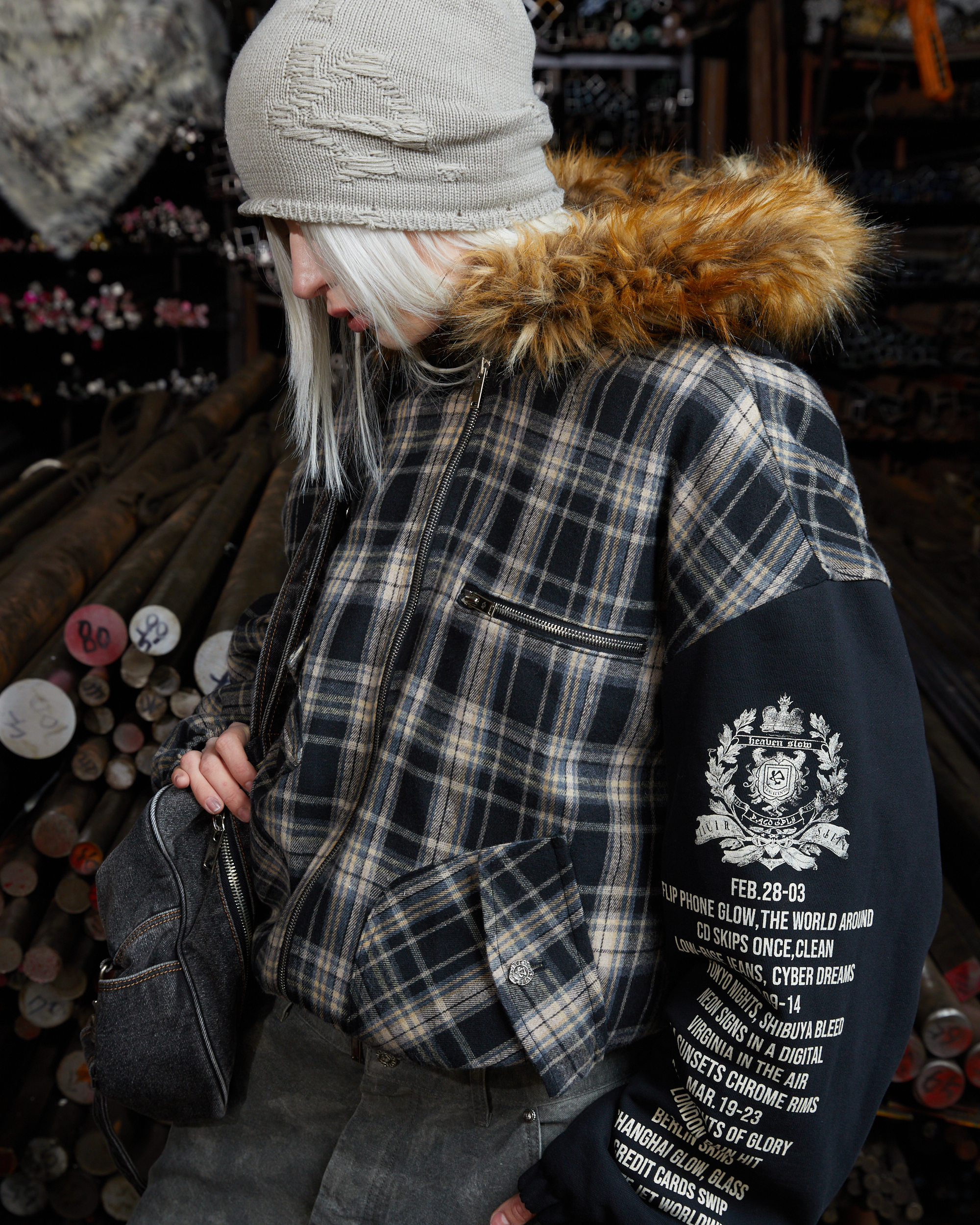 VIRGINIA FUR JACKET - BLACK