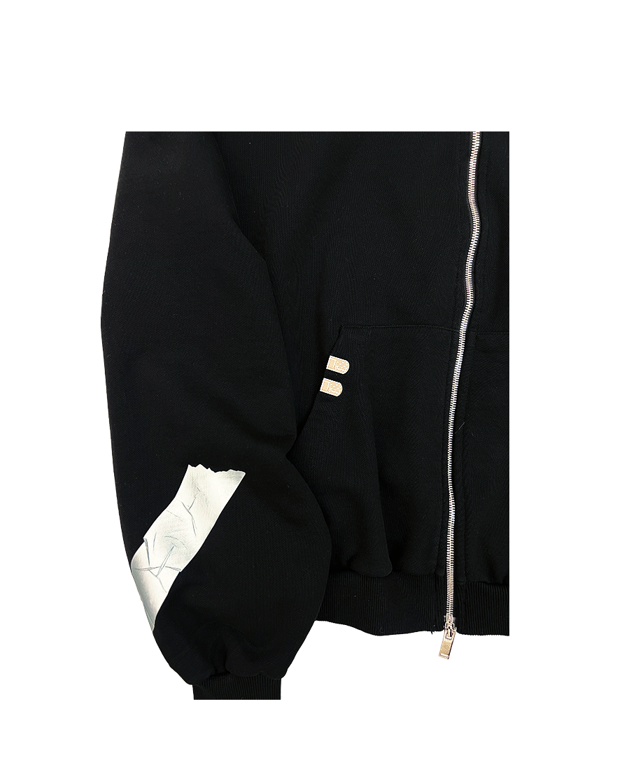 ALLDAY ZIP UP HOODIE - BLACK