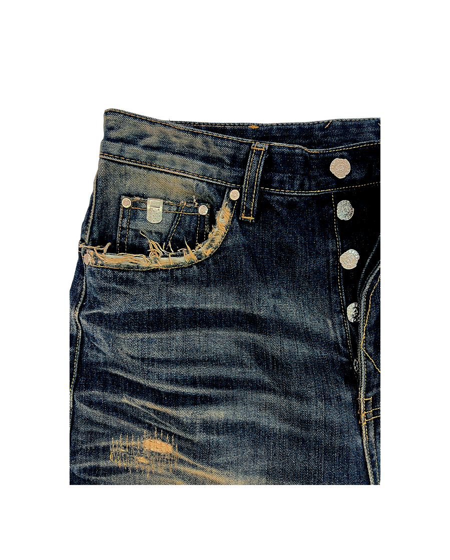 SICK BOY DENIM PANTS - NAVY
