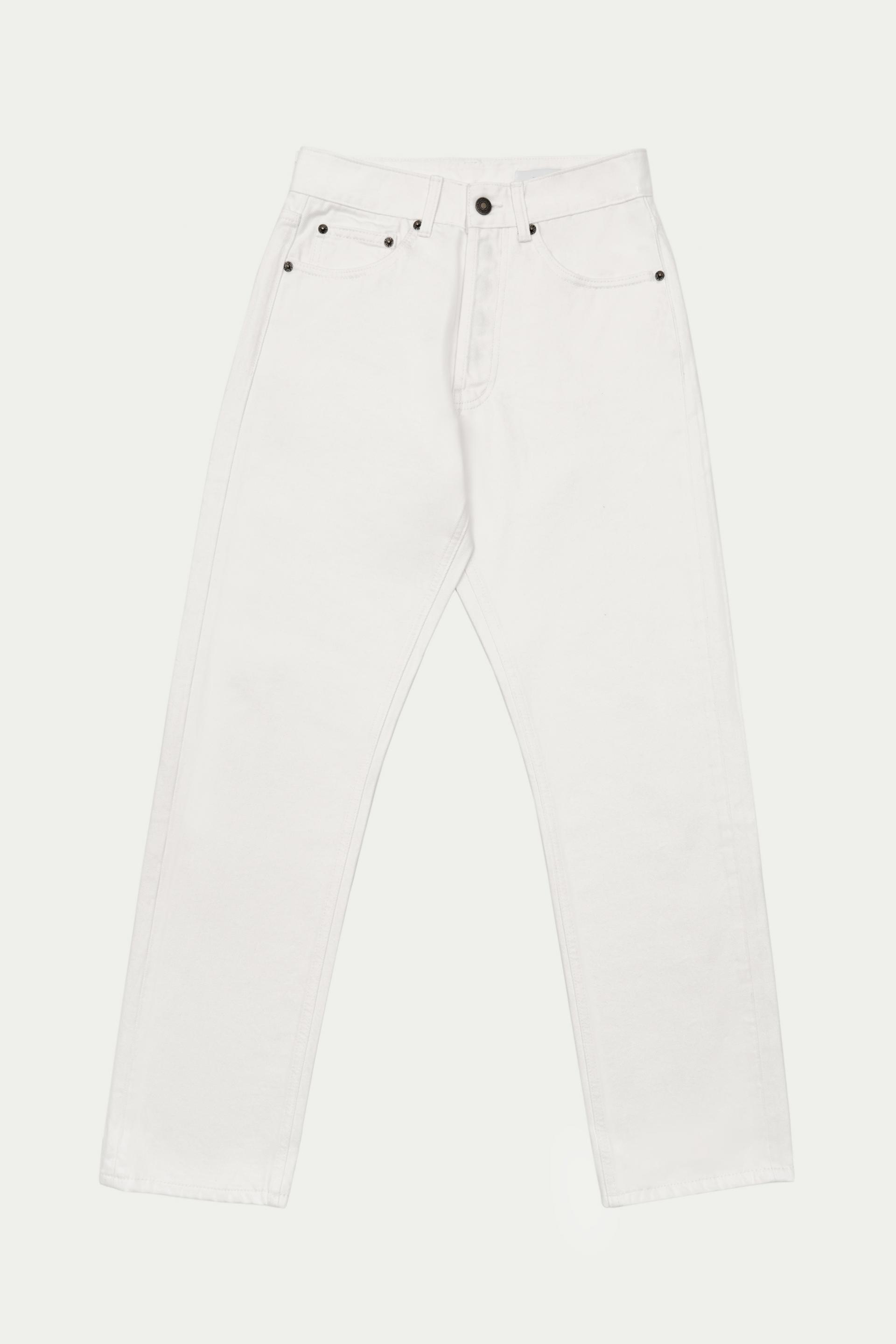 Regular Fit Denim-White