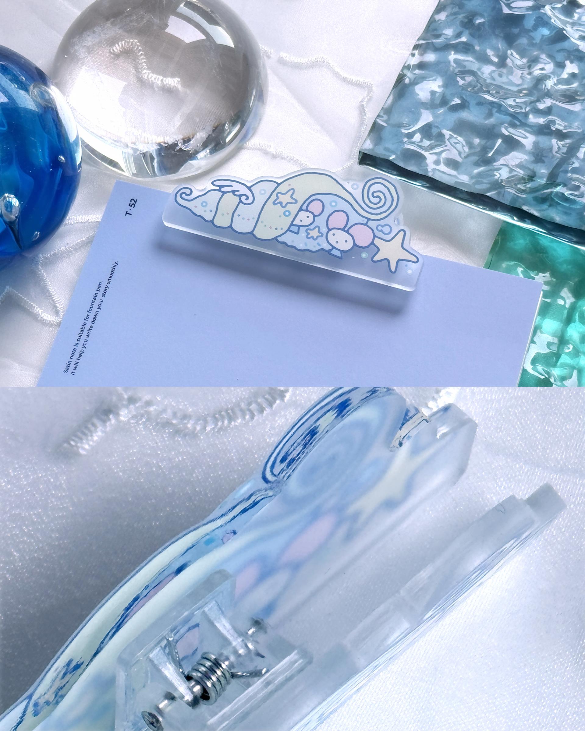 소라 동화 아크릴 클립