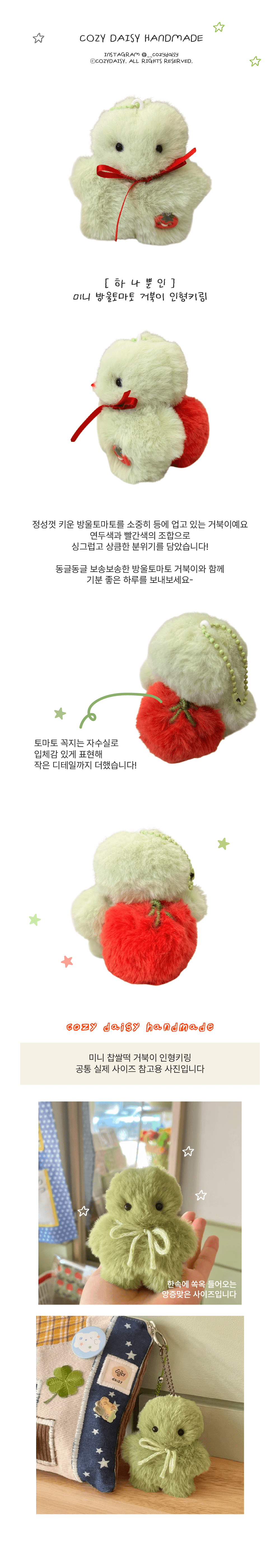 [하나뿐인] 미니 방울토마토 거북이 인형키링
