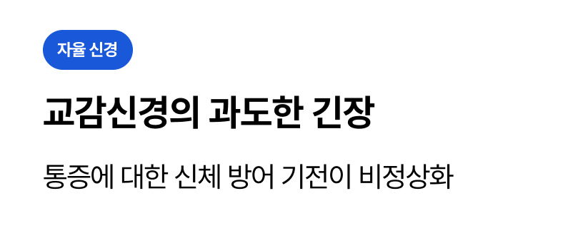 회음부 통증 만성화 증상 : 교감신경의 과도한 긴장