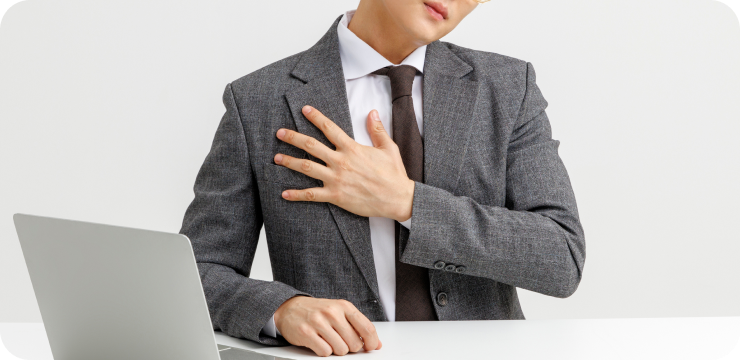 복부 압박으로 인한 두근거림