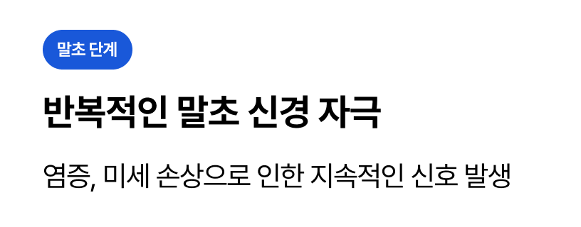 회음부 통증 만성화 증상 : 반복적인 말초 신경 자극