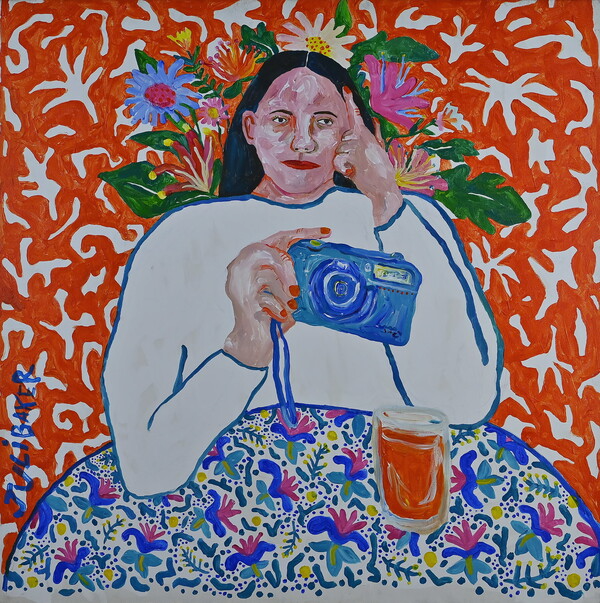 Juli Baker and Summer, Alle and My Film Cam, Acrylic on canvas, 100 X 100 cm, 2017. ⓒJuli Baker and Summer/한세예스24문화재단 제공