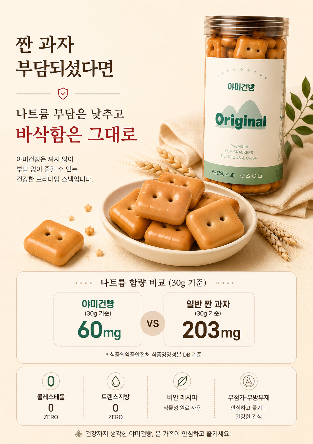 야미건빵 원형통 5종 선물세트 750g