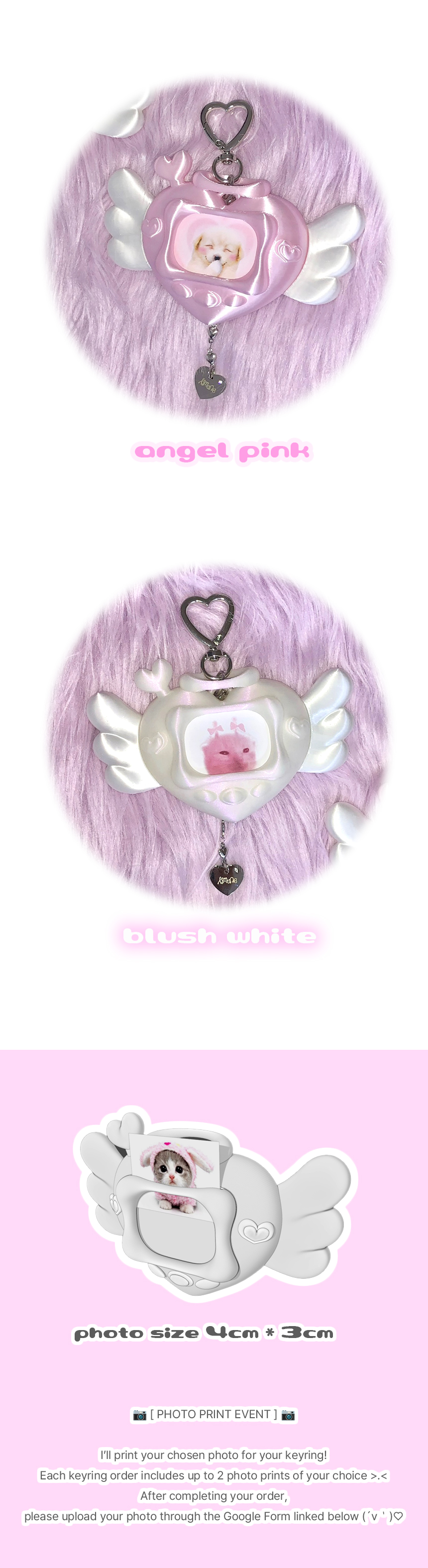 CYVBER-LUV ANGEL : Photo Keychain ( 2 Colors )