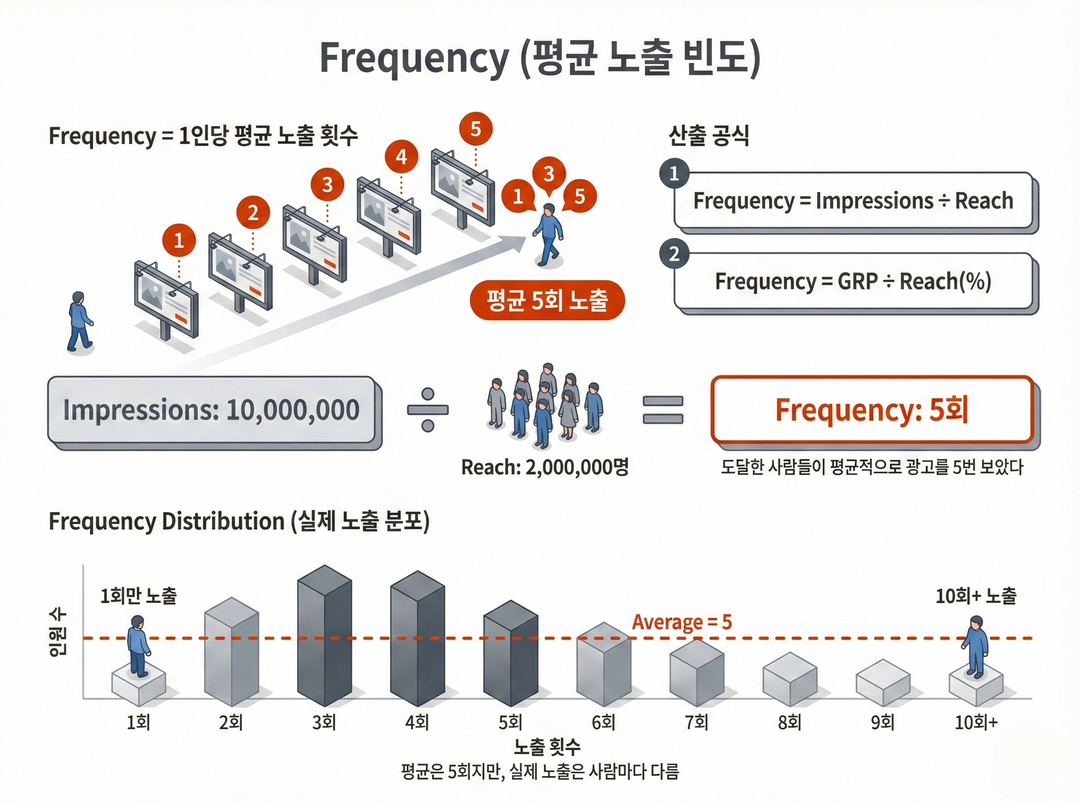 옥외광고 성과 측정 - 노출빈도(Frequency)에 대하여