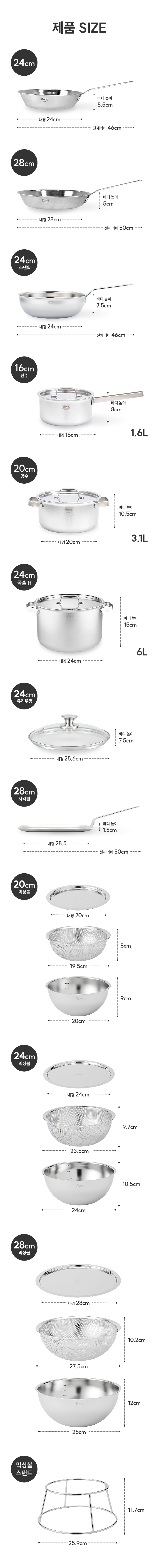 [단독] 스테니 X 라온살림 무연마제 통5중 스텐 팬·냄비·믹싱볼 공동구매