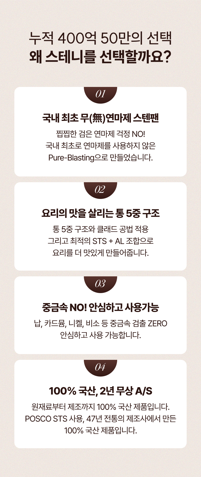 [최화정 Pick!] 스테니 무연마제 통5중 스테인리스 궁중팬 스텐웍