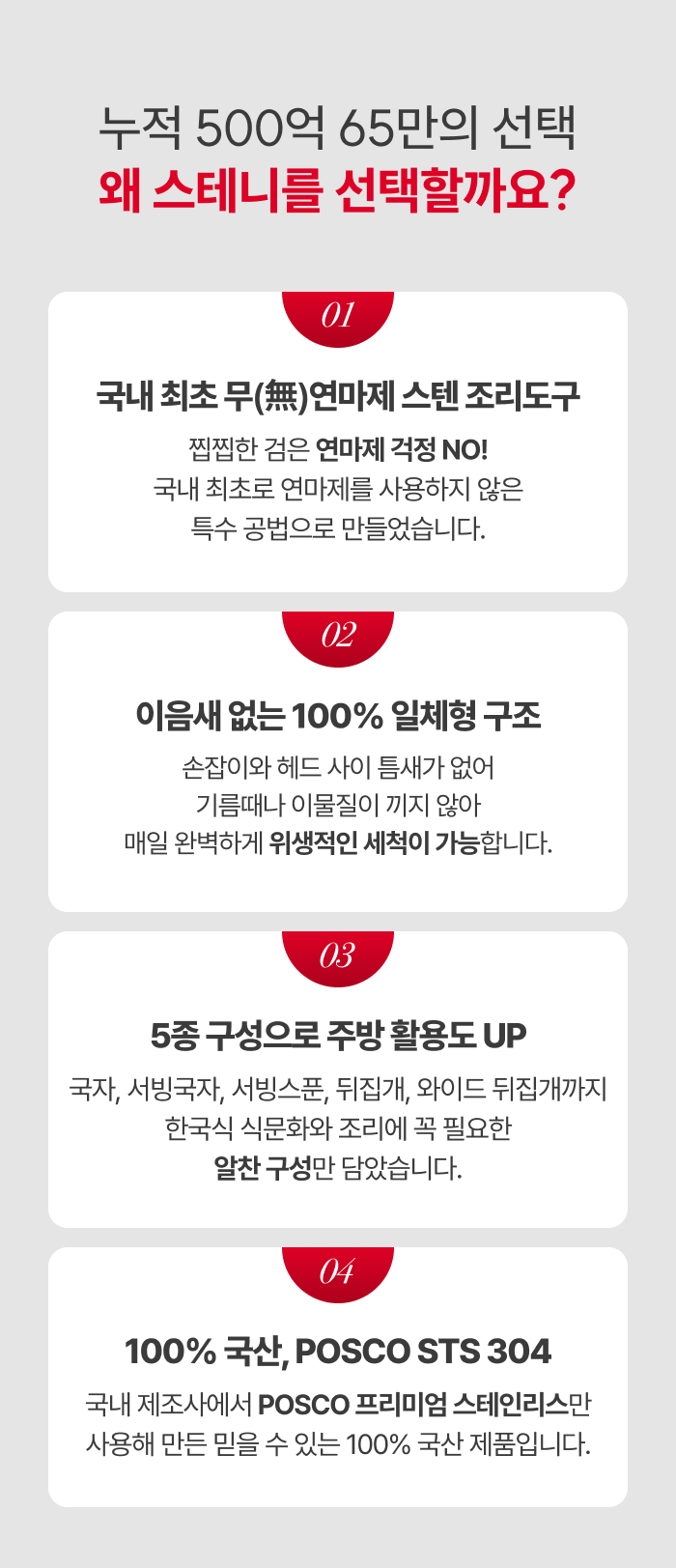스테니 무연마제 스테인리스 조리도구