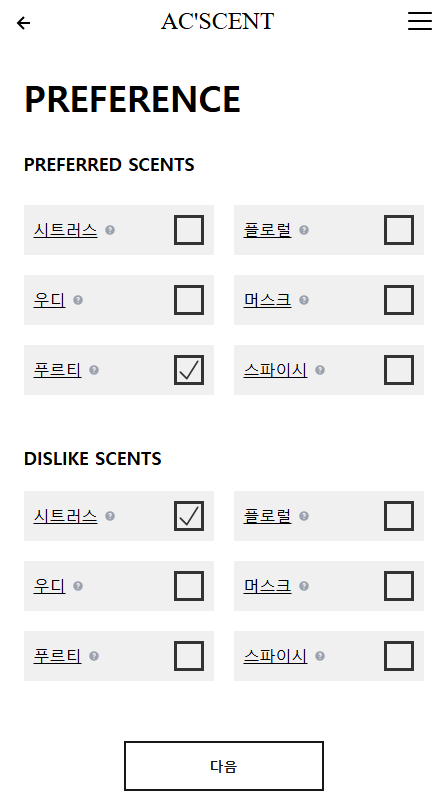 Scent Selection