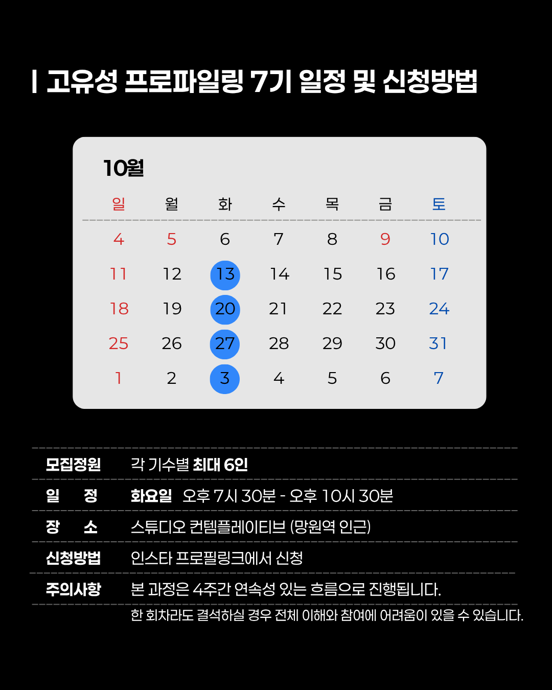고유성 프로파일링 6기
