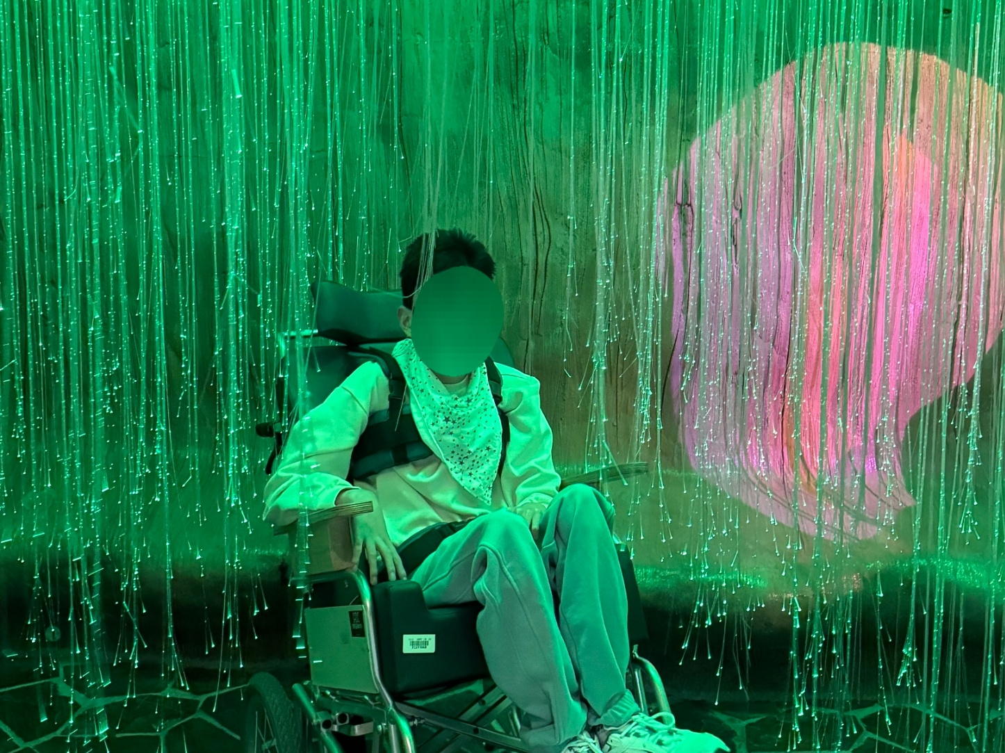 빛의벙커를 관람하는 이용자