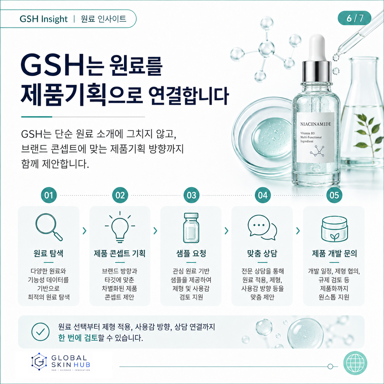 나이아신아마이드 - GSH 원료 솔루션