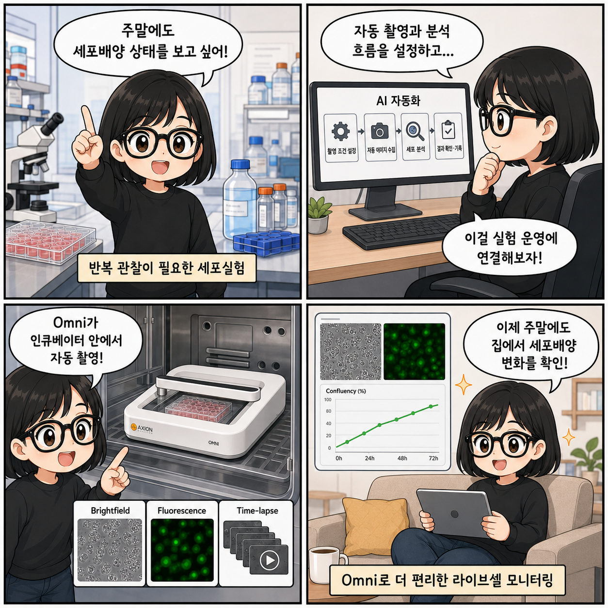 Omni FL 라이브셀 모니터링 활용 시나리오 이미지