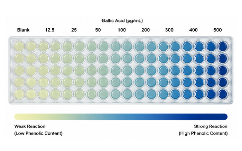 TPC assay 96-well plate color change 결과 예시