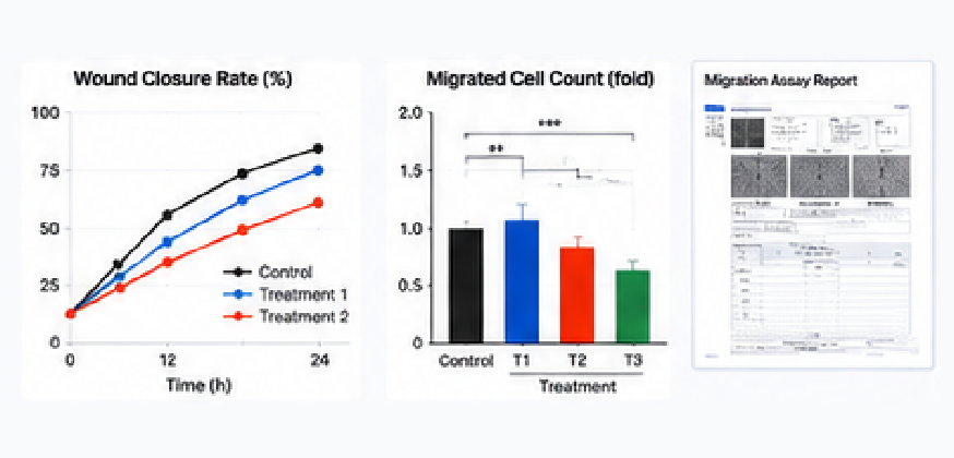Migration assay quantitative analysis report