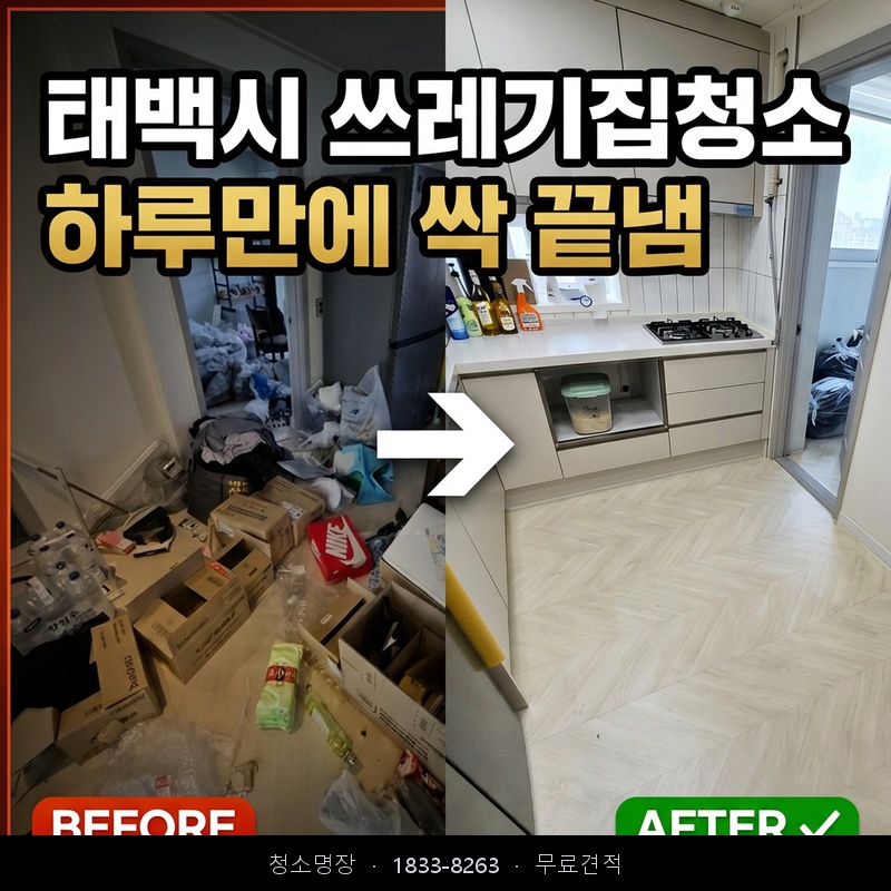 황지동 쓰레기집청소 비용 업체 후기