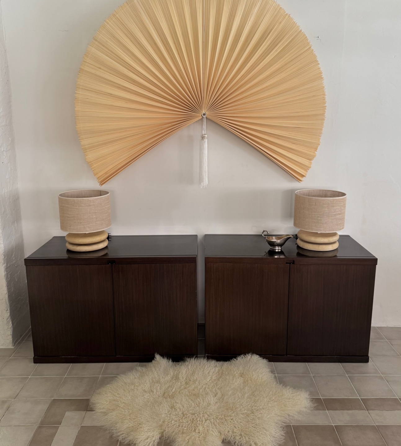 [EDIT] wooden based lamp with handmade linen shade
