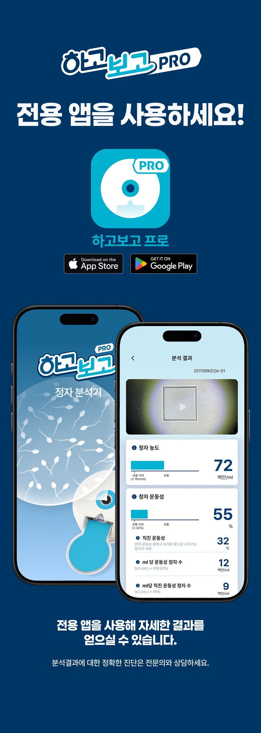 하고보고 프로 정자 분석기