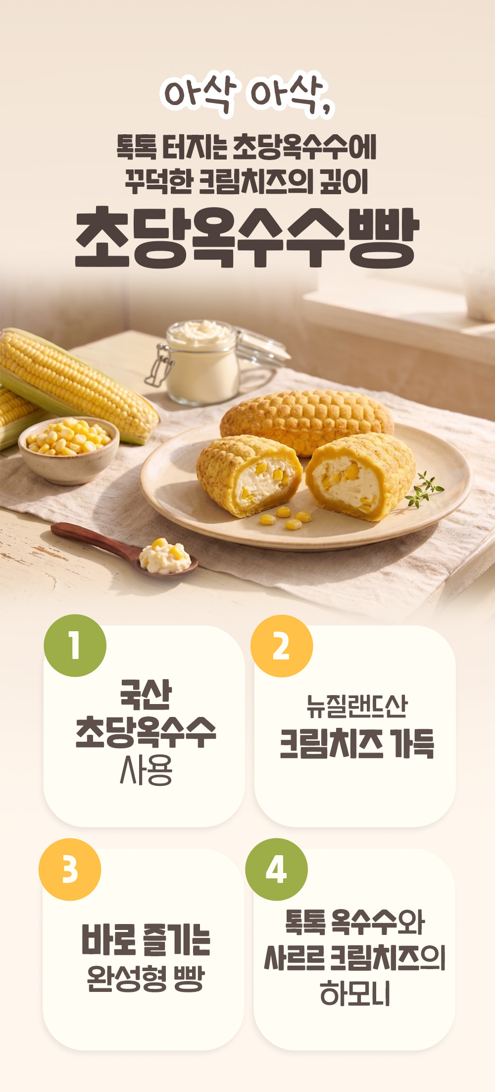 [춘천 감자밭] 초당 옥수수빵 10개입