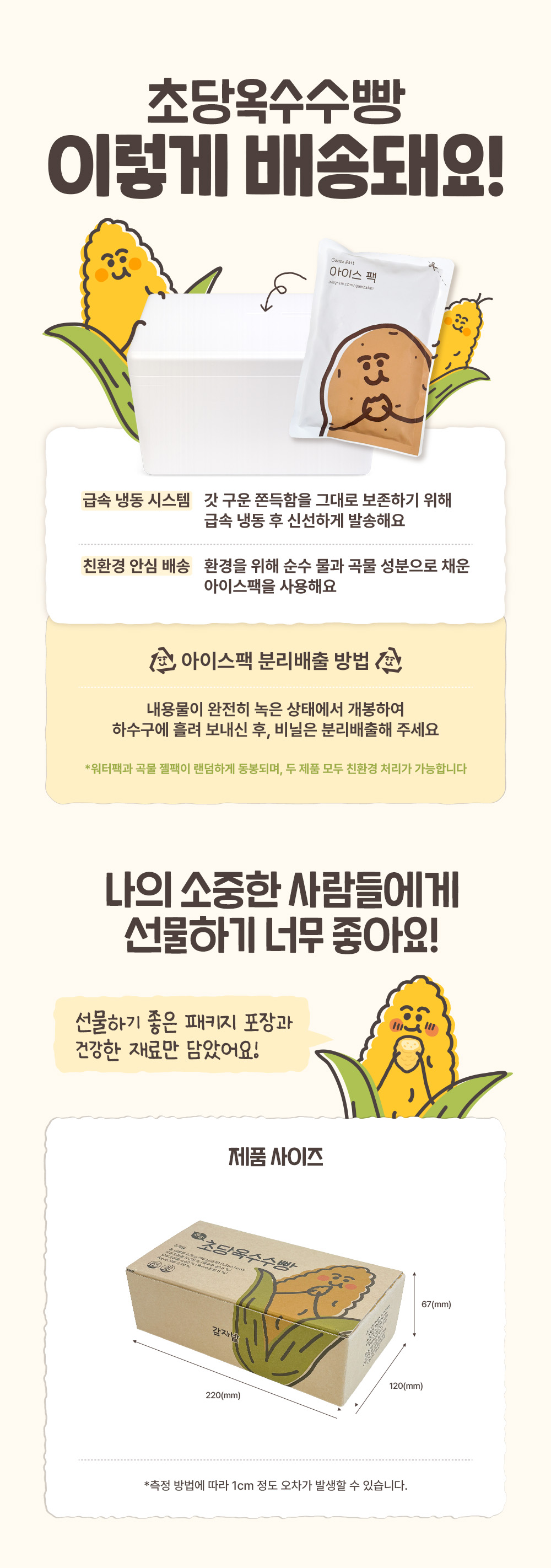 [춘천 감자밭] 초당 옥수수빵 10개입