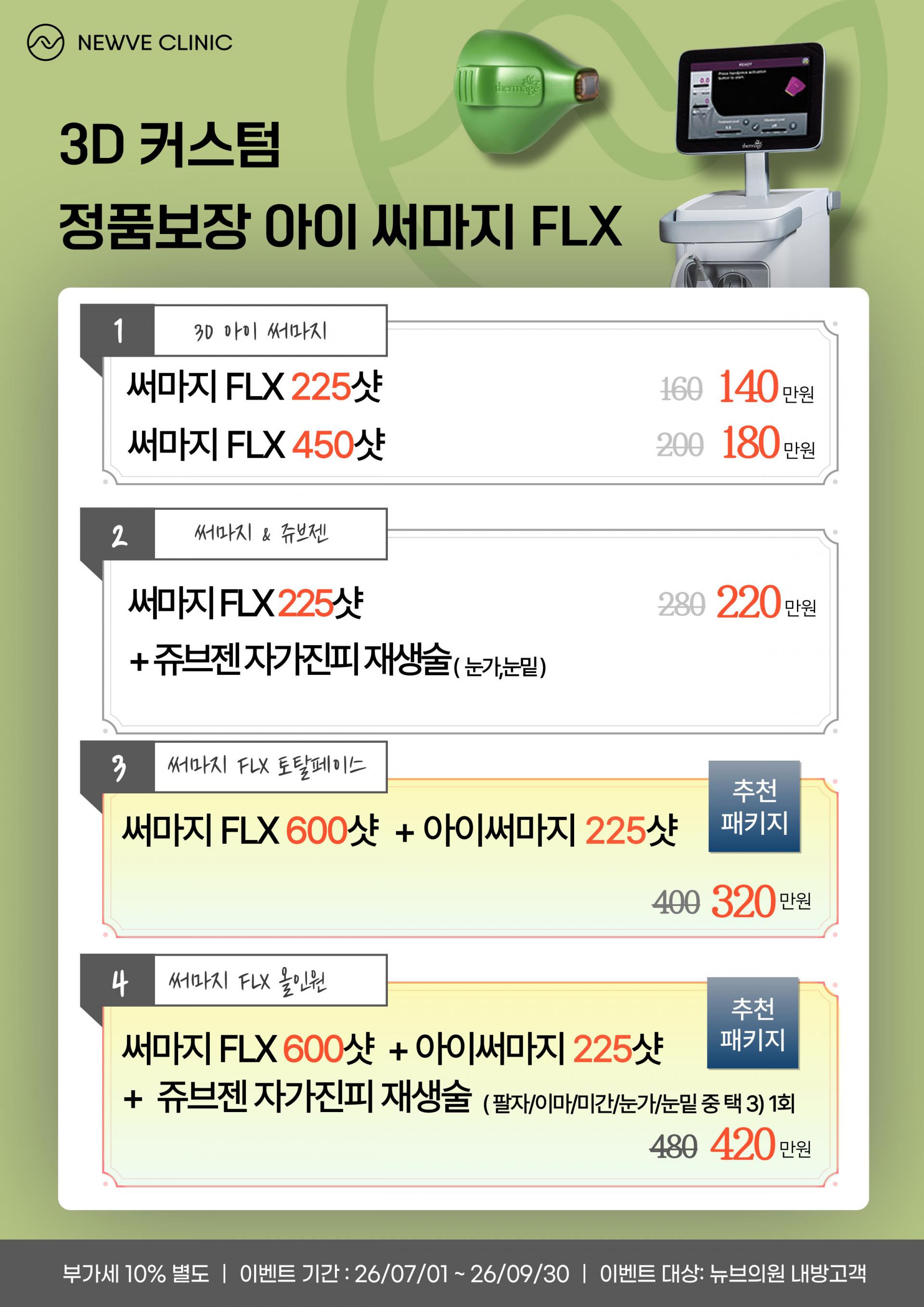 아이써마지 가격안내  Thermage FLX Eye Treatment Pricing