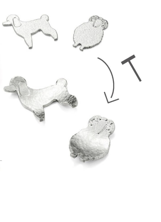 DIY KIT：Hammered Chop Stick: Poodle-set of 5