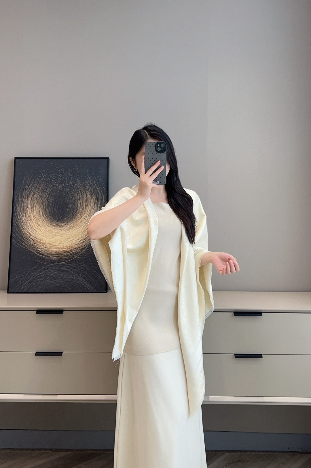 디올 까나쥬 실크 판쵸
