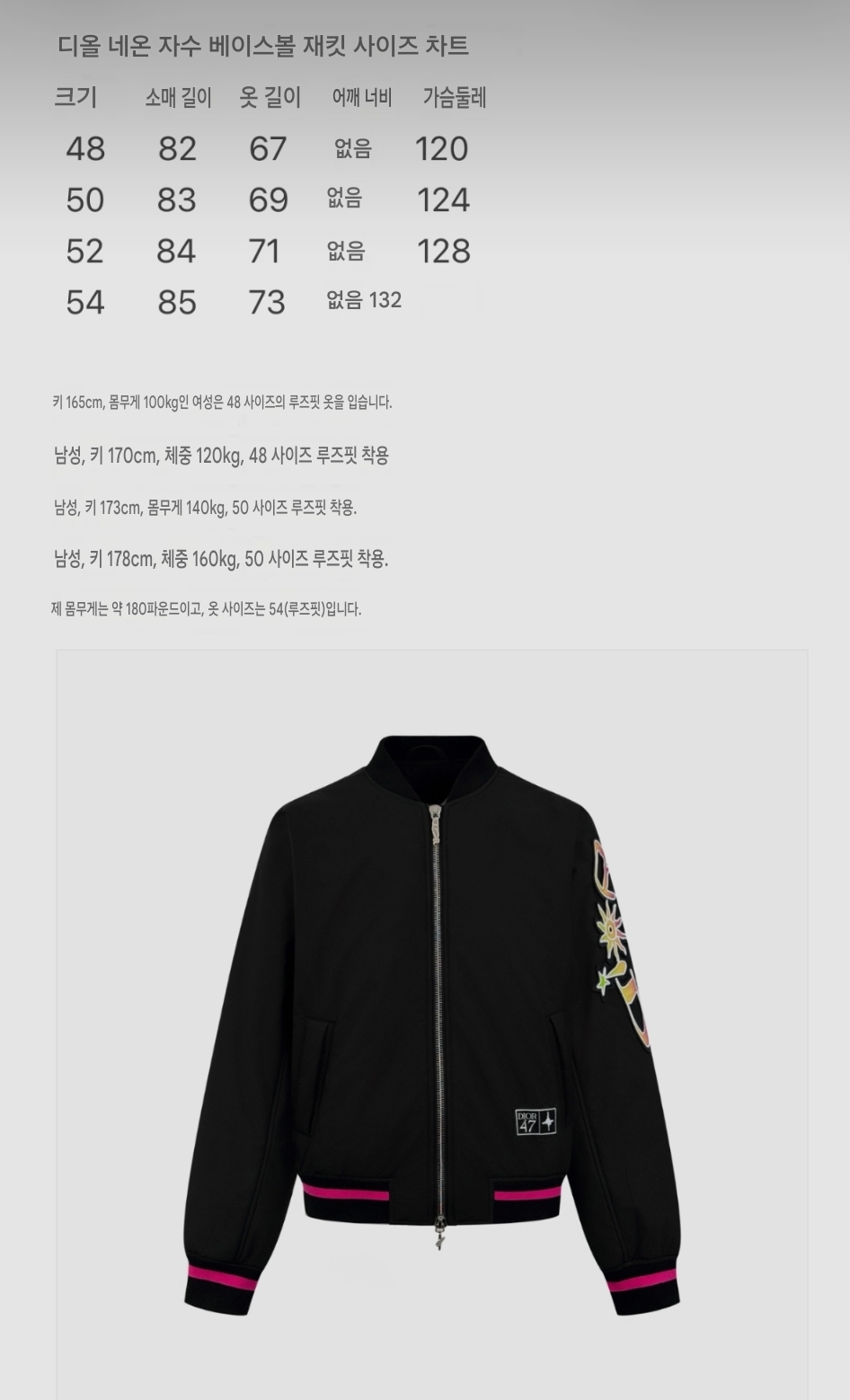 디올 x 루이스 해밀턴 (DIOR AND LEWIS HAMILTON) 47 봄버 자켓